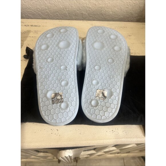Puma Rihanna Fenty Fur Slide 365772 03 Cool Blue Sandals Women Size 10.5 - Picture 5 of 5